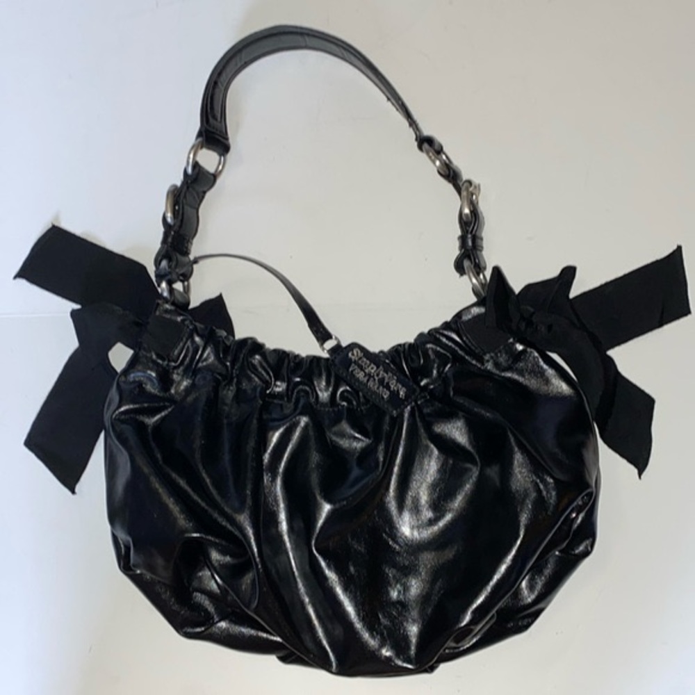 Simply Vera Vera Wang Black Shoulder Bag with Bows